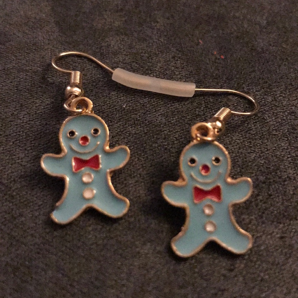 Gingerbread dangle earrings - Picture 2 of 7